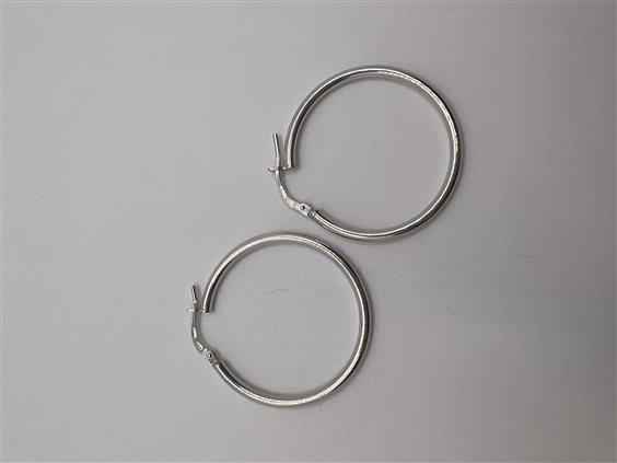 Orecchini Domar Donna Cerchi argento 925 lisci in Argento ORAR-428-280 - ORAR-428-280